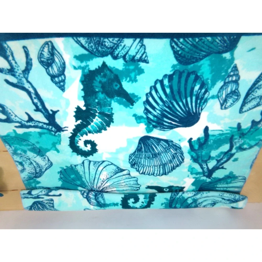 Kassa Fina Coastal Home Collection Bath Towel & Wash Cloth Seahorse‎ Shells